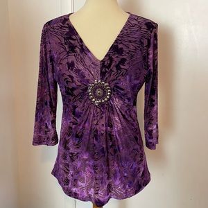 Roz & Ali Purple Burn Out Velvet Top LP